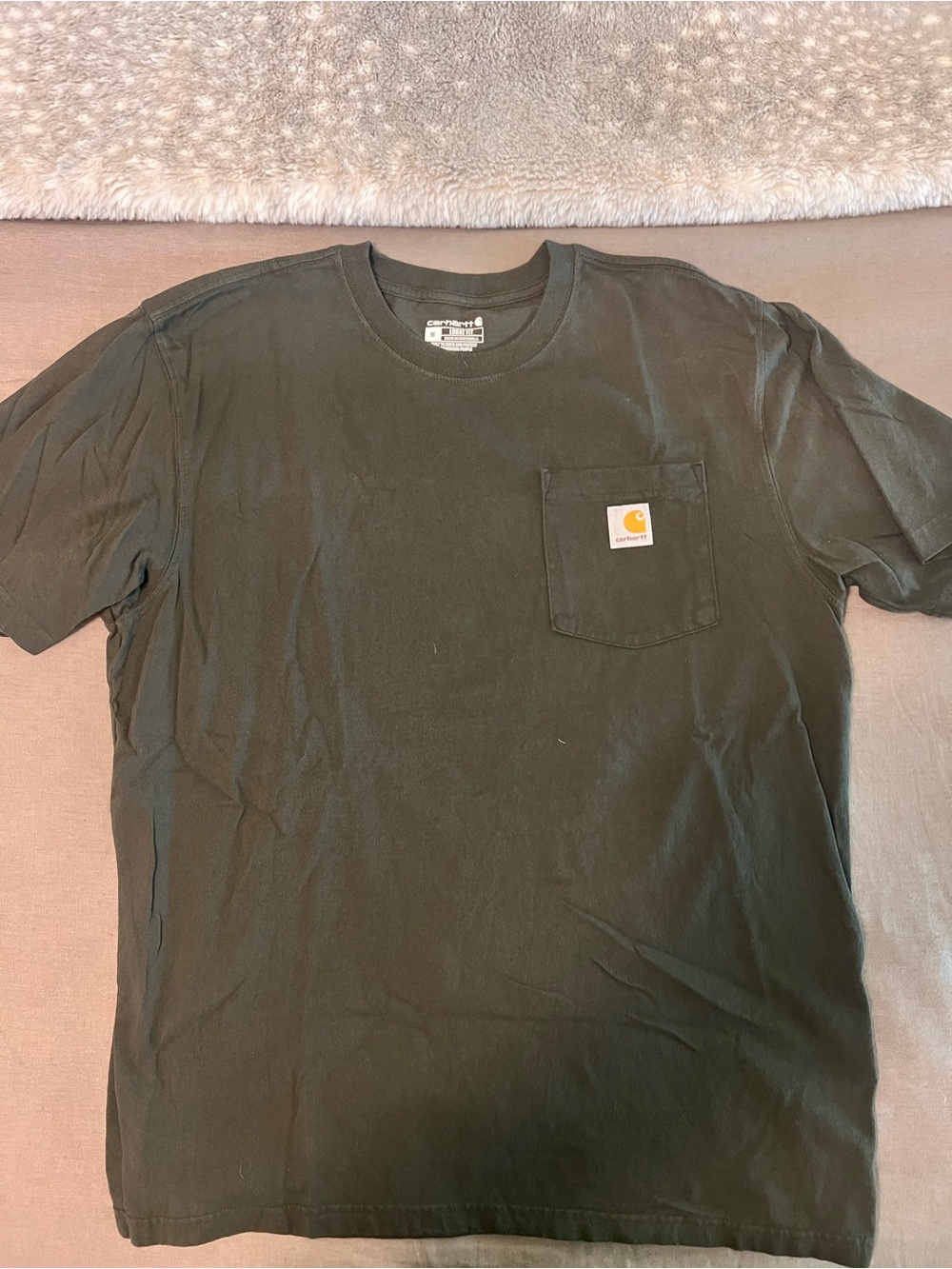 Carhartt Short-Sleeve Pocket Tee in Olive Green